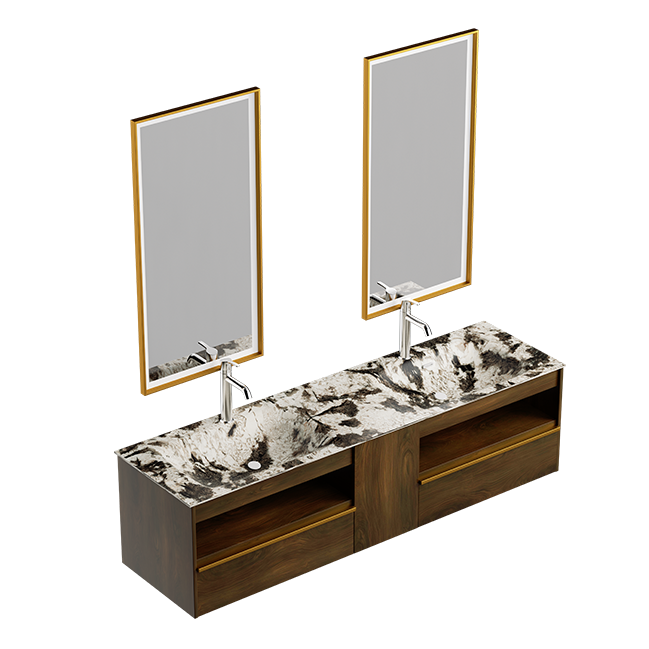 澜 · 沐泽-柜体：玉檀香；台面：雪山银狐